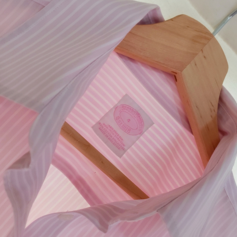Brooks Brothers pink pinstripe shirt